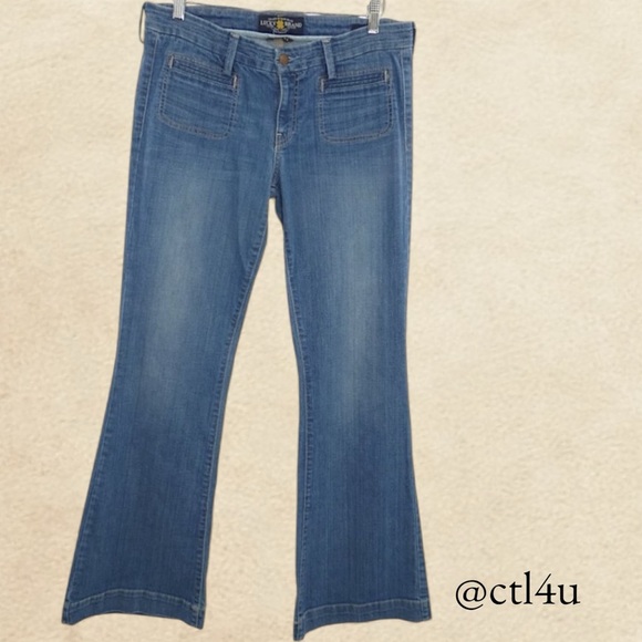 Lucky Brand Charlie Flare Jeans Curbside Wash 12/31 - Picture 1 of 9
